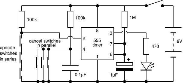 Circuit diagram for simple electronic lock